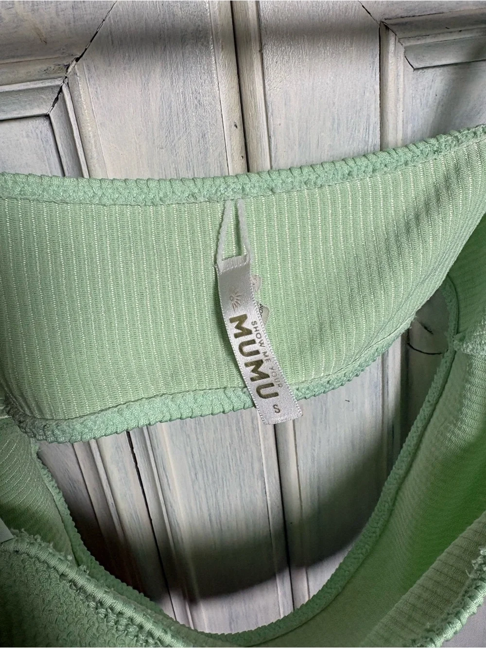 Show Me Your Mumu Destin Bikini Top Melon‎ Green Bandeau Preppy Beach Vacation